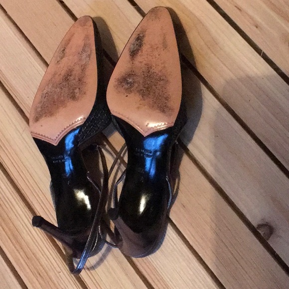 Yves Saint Laurent Luxor Metallic Mesh Heels. Size 6.5 - Picture 7 of 10